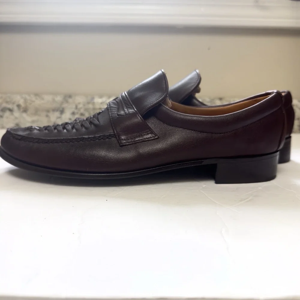 VTG NWOB Stuart McGuire Men's 8 Slip-On Loafer Dress Shoes Hand Sewn Spring Step